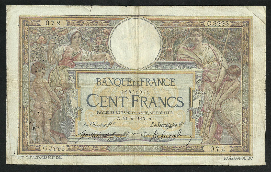 100 Francs Merson (21-4-1917)