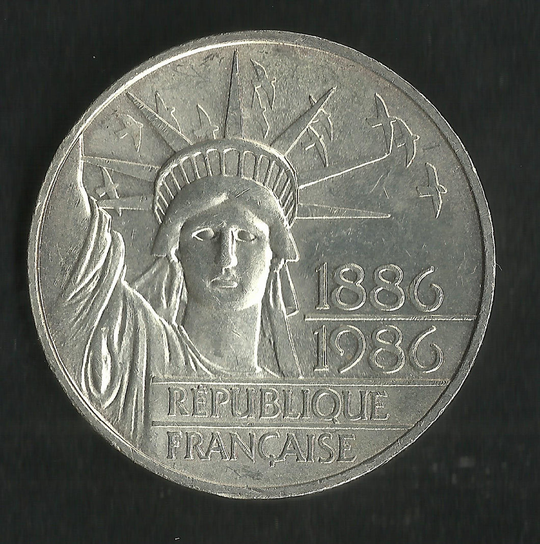 100 Francs Argent Commémorative 1986 Liberté