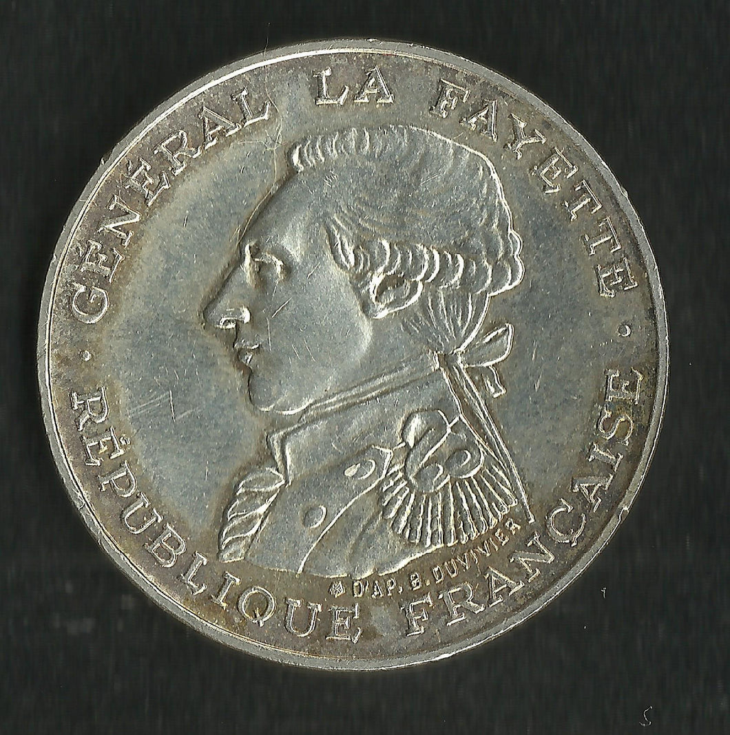 100 Francs Argent Commémorative 1987 Egalité La Fayette