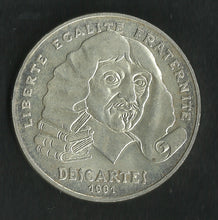 Charger l&#39;image dans la galerie, 100 Francs Argent Commémorative 1991 Descartes
