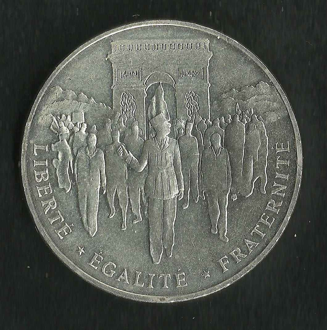 100 Francs Argent Commémorative 1994 Libération de Paris