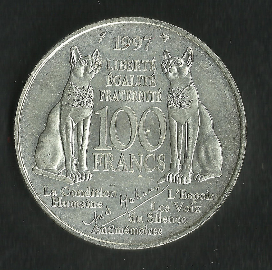 100 Fr 1997 Argent Commémorative André Malraux