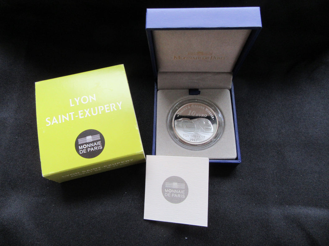 Coffret BE 10 Euro Argent France Lyon Saint-Exupéry 2012