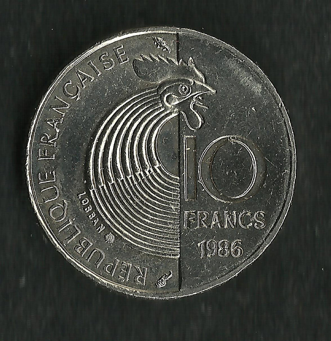 10 Francs Commémorative Robert Schuman 1986