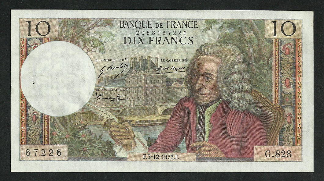 10 Francs Voltaire (7-12-1972)