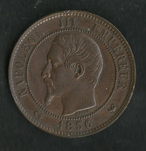 Charger l&#39;image dans la galerie, 10 Centimes Napoléon III Tête Nue 1856 W ; Qualité

