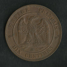 Charger l&#39;image dans la galerie, 10 Centimes Napoléon III Tête Laurée 1864 BB ; Qualité
