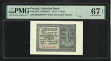 Charger l&#39;image dans la galerie, Poland : 1 Zloty 1941 ; PMG : Superb Gem UNC 67 ; EPQ
