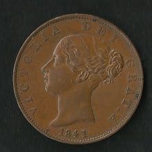 Charger l&#39;image dans la galerie, UK / Angleterre : 1/2 Penny 1841 ; Qualité
