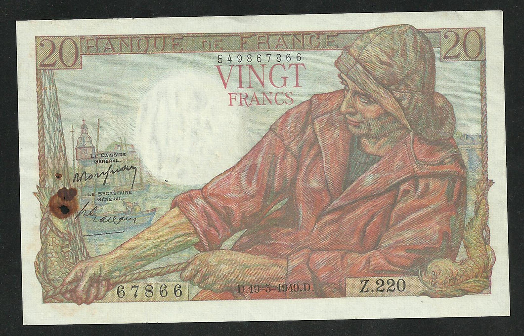 20 francs Pêcheur (19-5-1949)