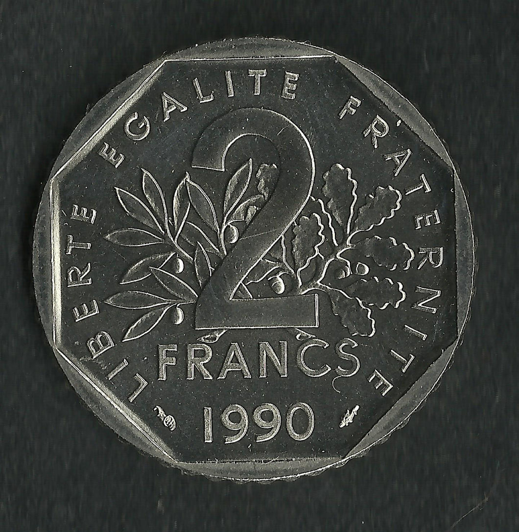 2 Francs Semeuse Nickel 1990 FDC