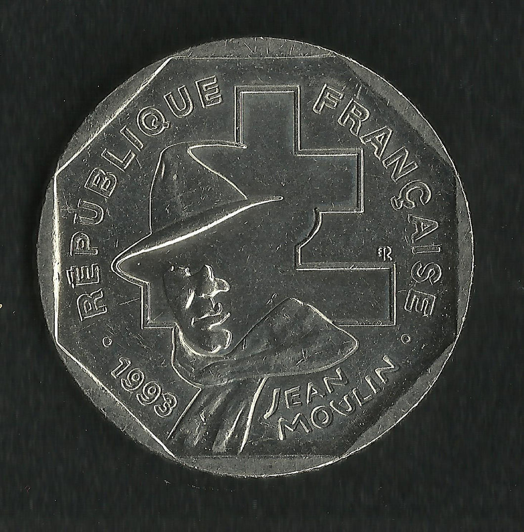 2 Francs Commémorative Jean Moulin 1993 ; FDC