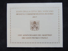 Charger l&#39;image dans la galerie, 2 Euro Bu Commémorative Vatican 2017 : Saint Pierre &amp; Paul
