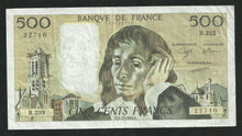Charger l&#39;image dans la galerie, 500 Francs Pascal (2-2-1989)

