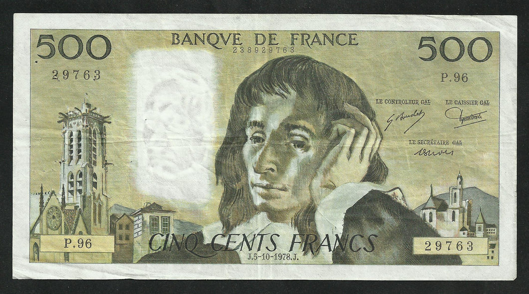 500 Francs Pascal (5-10-1978)