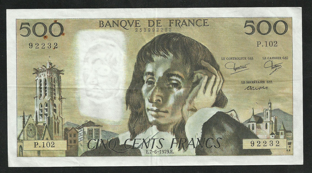 500 Francs Pascal (7-6-1979)