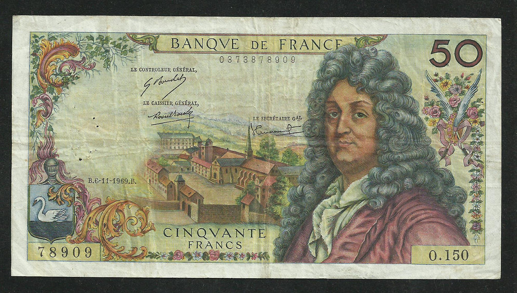 50 Francs Racine ( 6-11-1969)