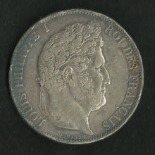 Charger l&#39;image dans la galerie, 5 Francs Argent Louis Philippe 1844 BB
