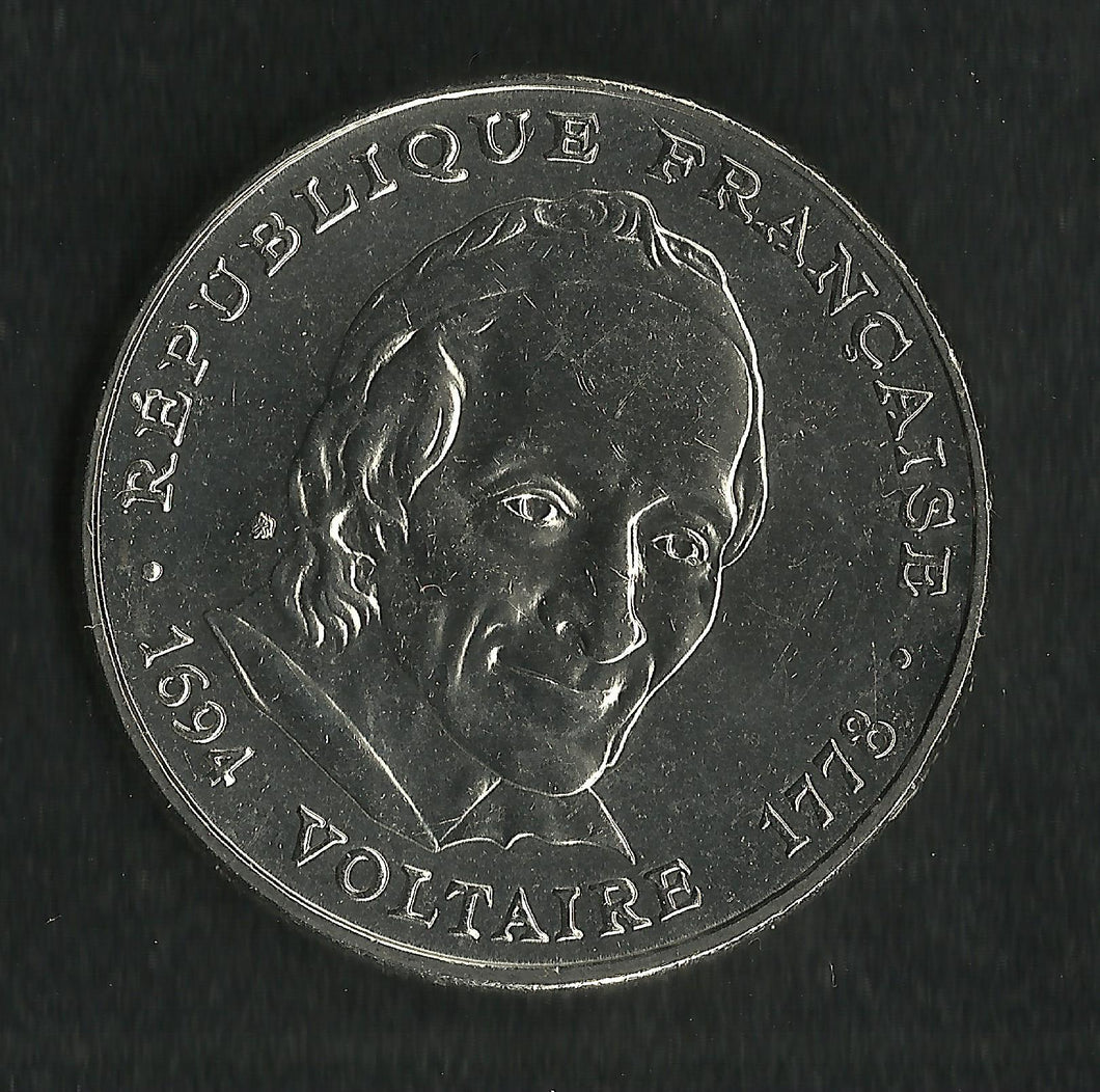 5 Francs Commémorative Voltaire 1994 ; FDC