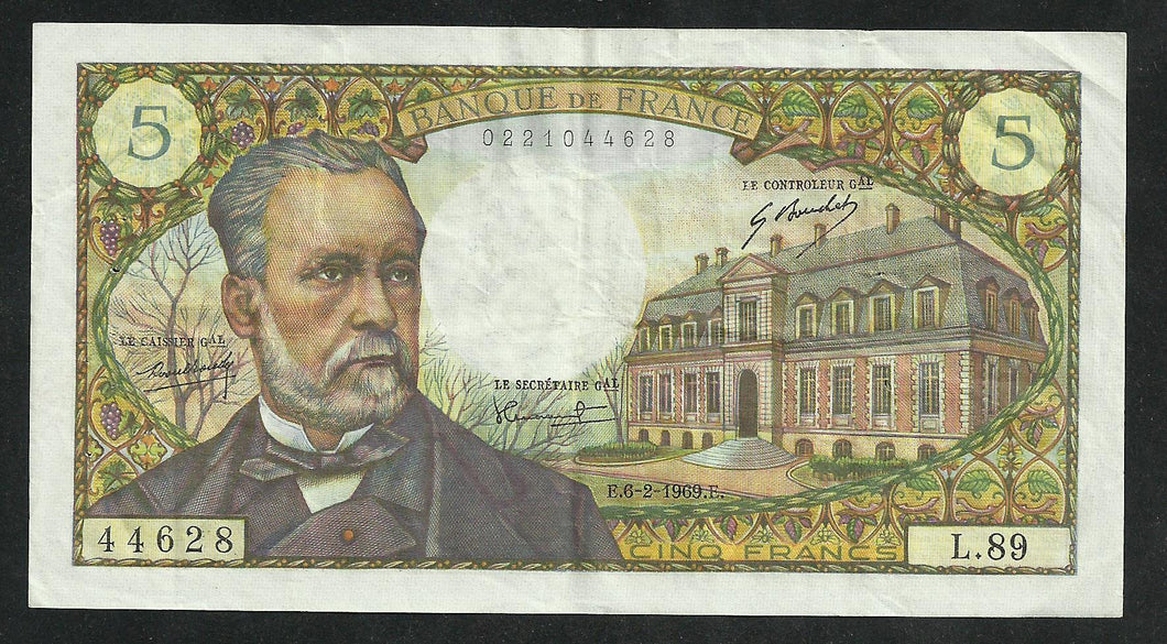5 Francs Pasteur (6-2-1969)