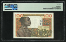 Charger l&#39;image dans la galerie, French West Africa : 100 Francs (1961-65) Ivory Coast ; PMG : Choice UNC 64

