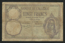 Charger l&#39;image dans la galerie, Algérie : 20 Francs 1938
