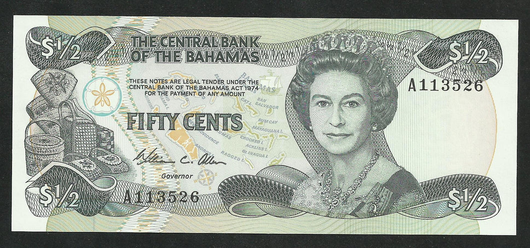 Bahamas : 50 Cents ; 1/2 Dollar 1974 NEUF