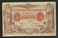 Charger l&#39;image dans la galerie, Belgique : 5 Francs 1914

