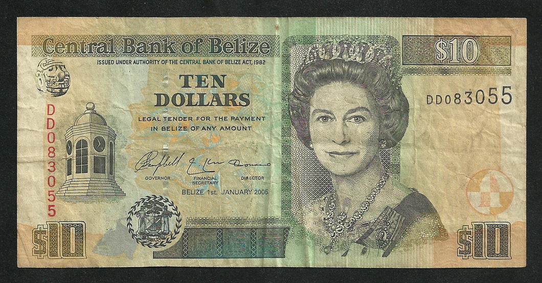 Belize : 10 Dollars 2005