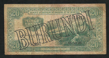 Charger l&#39;image dans la galerie, Rwanda &amp; Burundi : 20 Francs 1960 Surchargé
