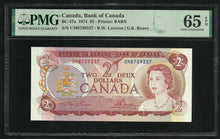 Charger l&#39;image dans la galerie, Canada : 2 Dollars 1974 ; PMG : Gem UNC 65 ; EPQ
