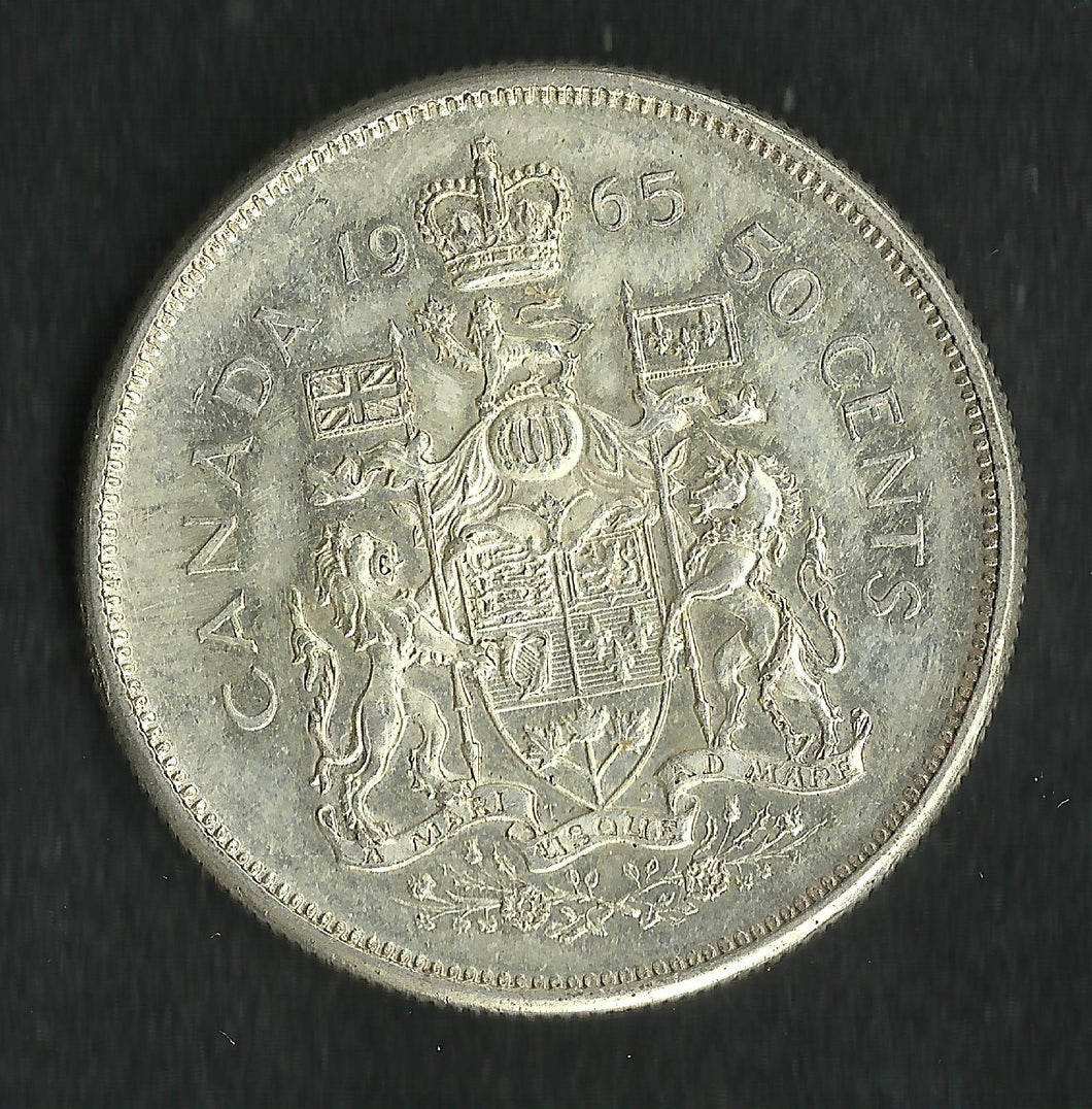 Canada : 50 Cents 1965 Argent