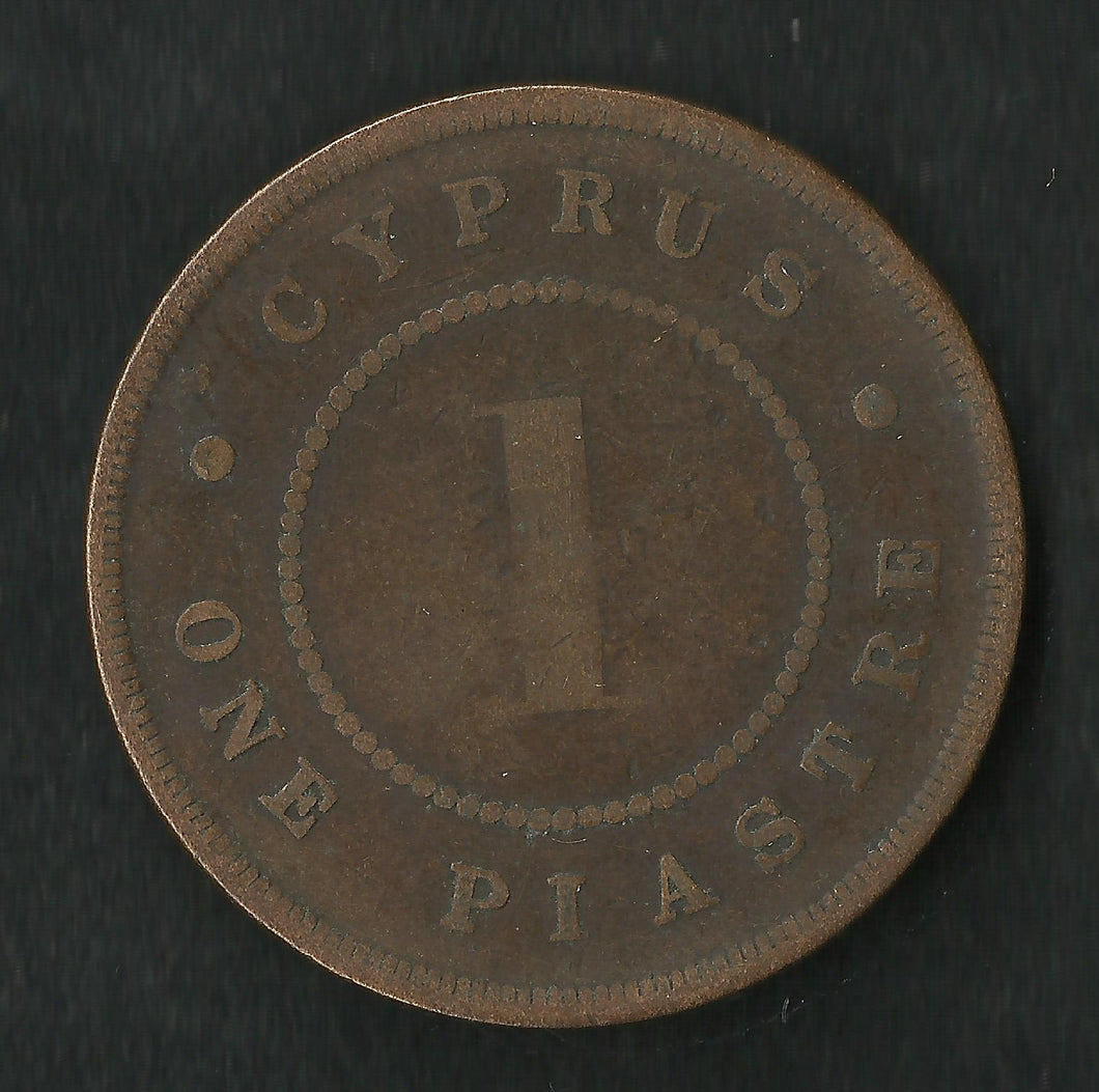 Chypre : 1 One Piastre 1886
