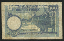 Charger l&#39;image dans la galerie, Congo Belge : 100 Francs 1953
