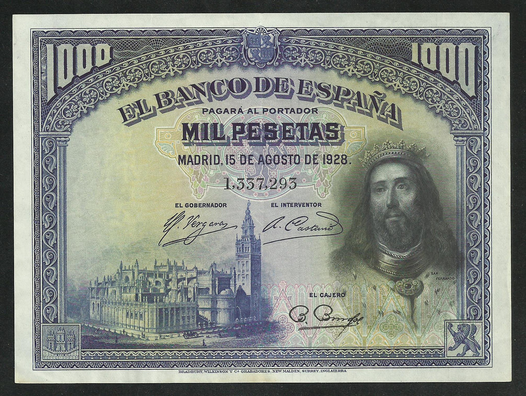Espagne : 1000 Pesetas 1928