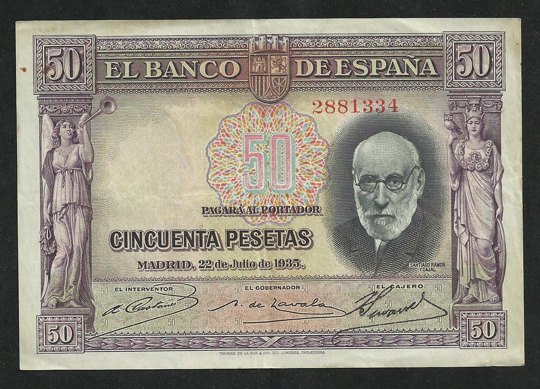 Espagne : 50 Pesetas 1935