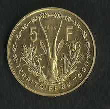 Charger l&#39;image dans la galerie, Essai : Togo : 5 Francs 1956
