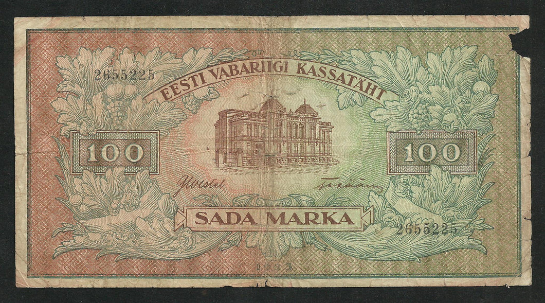 Estonie : 100 Marka 1923