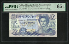 Charger l&#39;image dans la galerie, Falkland Islands : One Pound 1984 PMG : Gem UNC 65 ; EPQ
