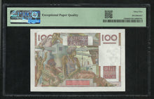 Charger l&#39;image dans la galerie, France : 100 Francs Paysan (4-9-1952) ; PMG : Gem UNC 65 ; EPQ
