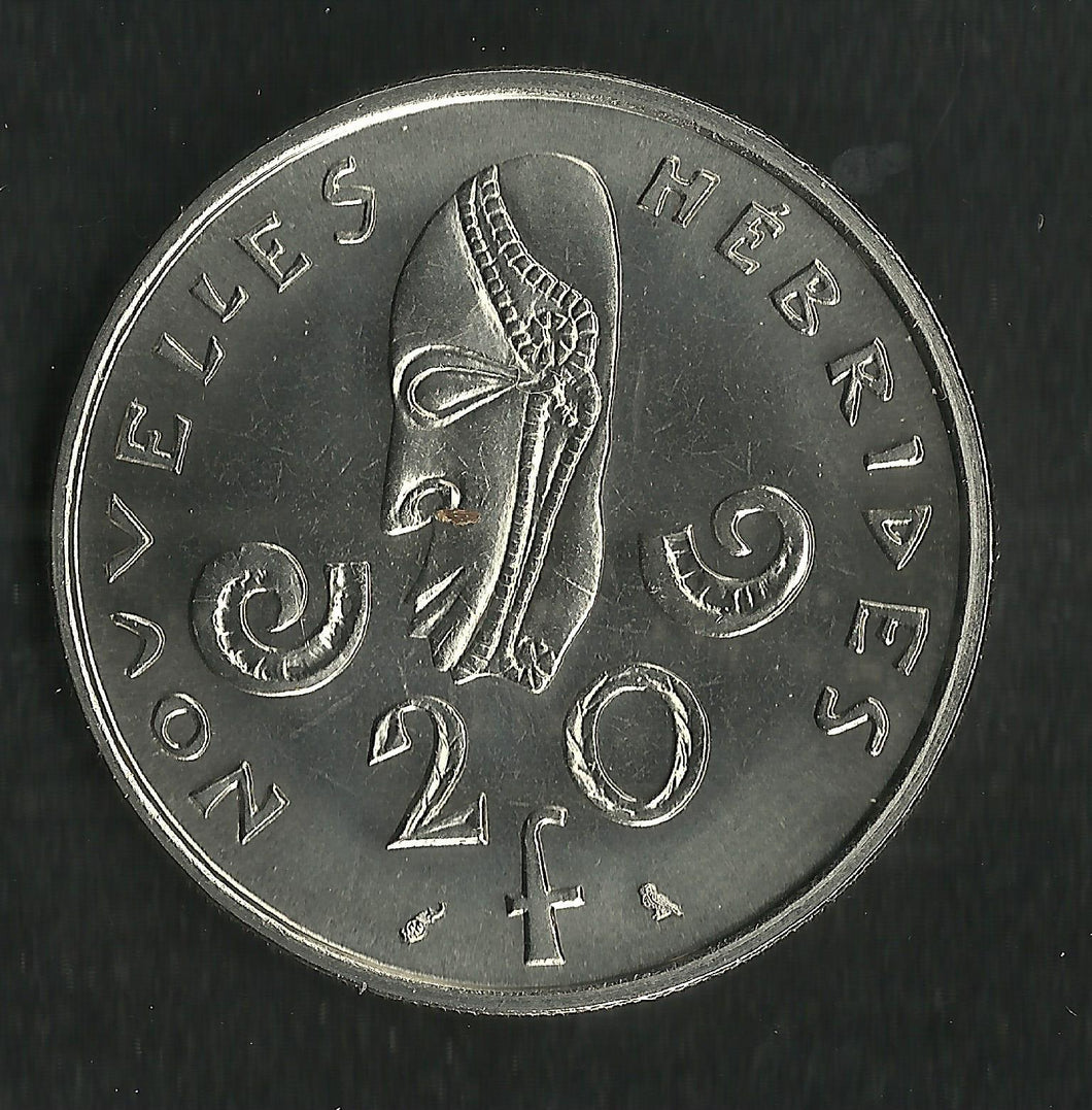 New Hebrides : 20 Francs 1967 UNC