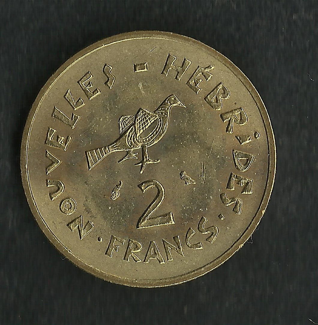 New Hebrides : 2 Francs 1973