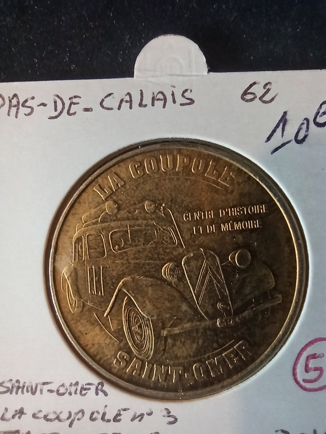 Jeton Monnaie de Paris 62570 : La Coupole Saint Omer 2010