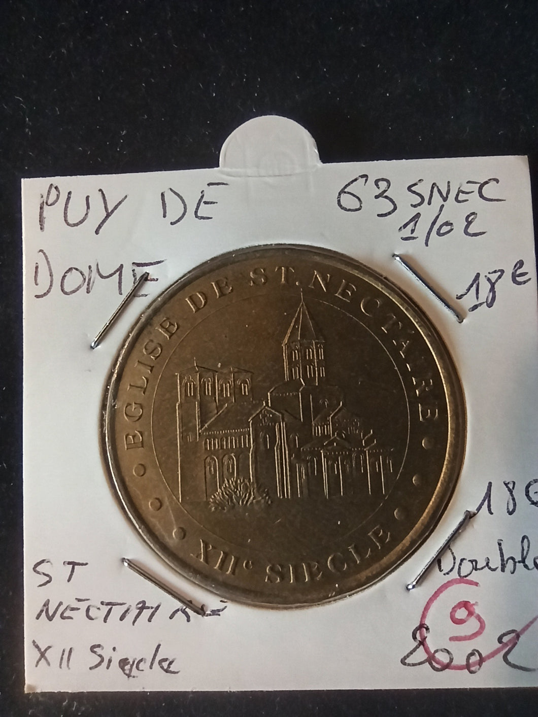 Jeton Monnaie de Paris 63710 : Eglise de St Nectaire 2002