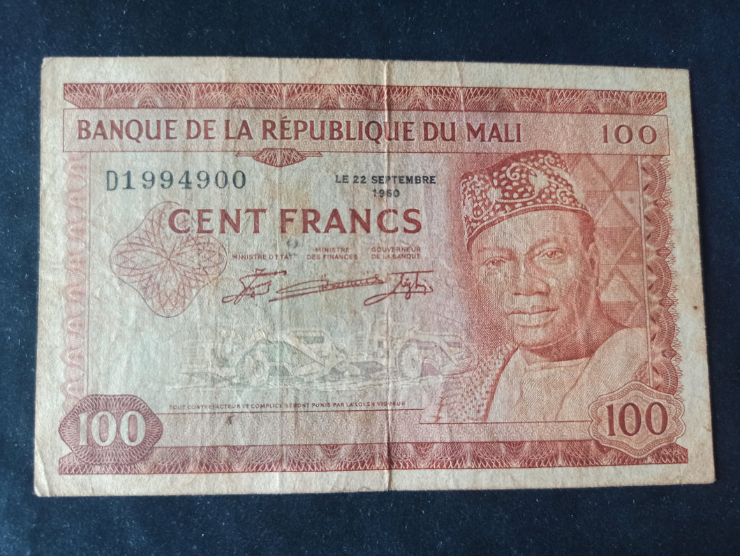 Mali : 100 Francs 1960