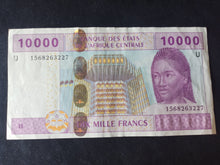 Charger l&#39;image dans la galerie, Afrique Centrale : 10000 Francs 2002 U

