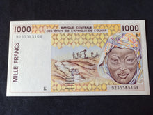 Charger l&#39;image dans la galerie, Afrique de l&#39;Ouest : 1000 Francs K Sénégal NEUF
