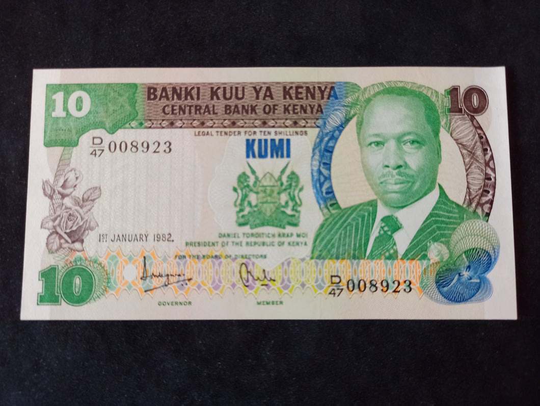 Kenya : 10 Shillings 1982 NEUF