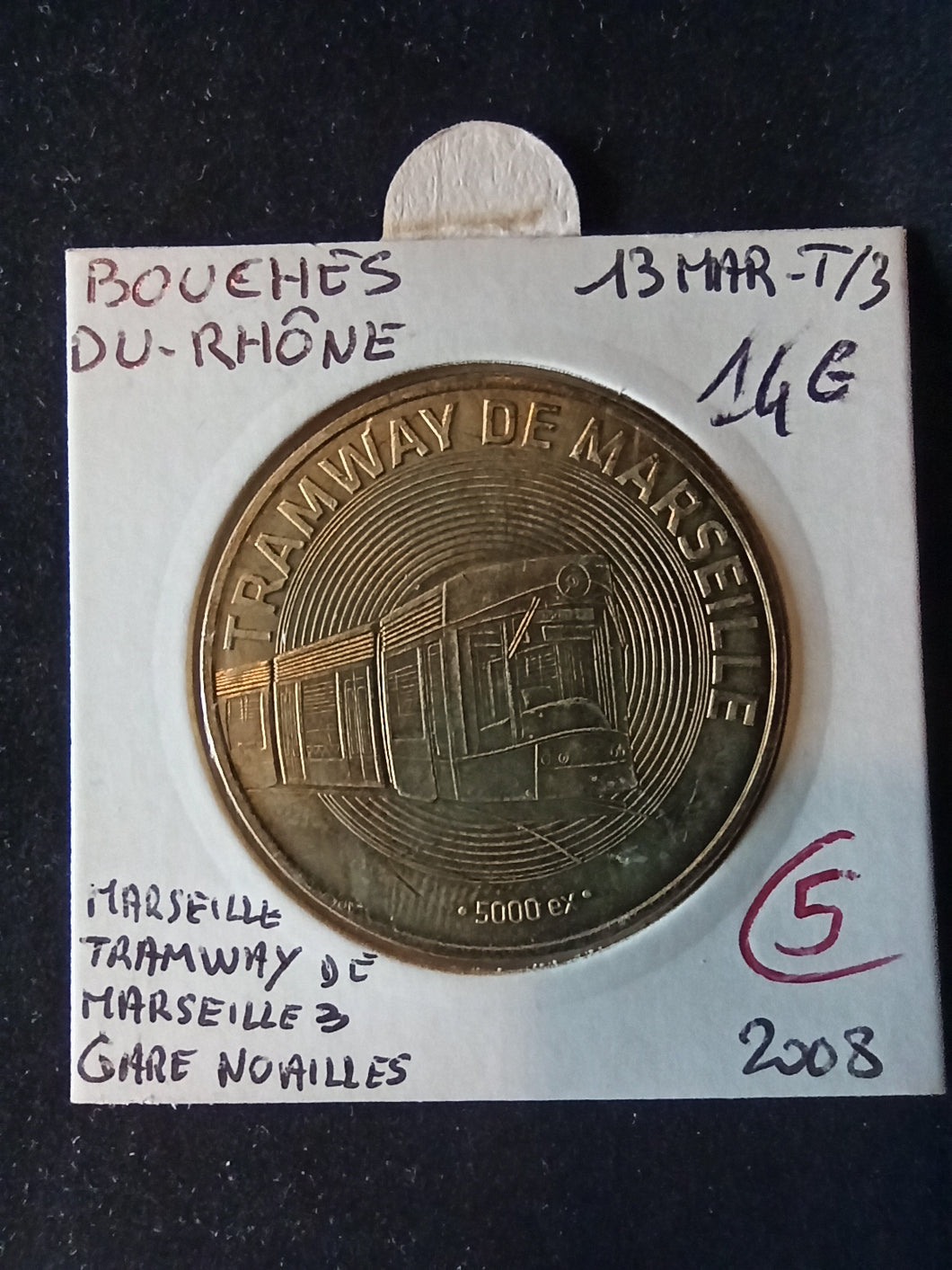 Jeton Monnaie de Paris 13 : Tramway de Marseille 2008
