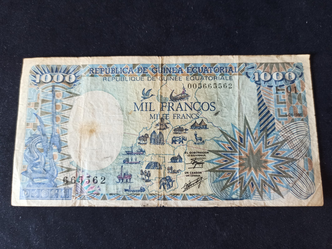 Guinée Equatoriale : 1000 Francos / Francs 1985